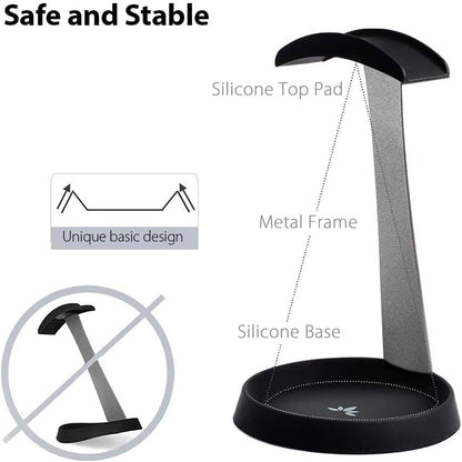 HS102 - Metal Headphone Stand with Cable Holder