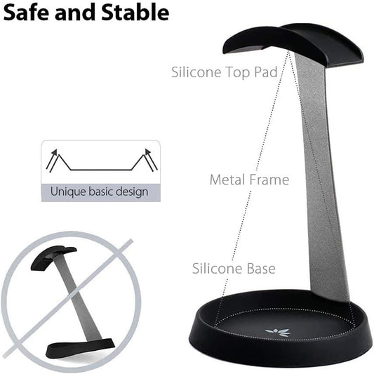 HS102 - Metal Headphone Stand with Cable Holder