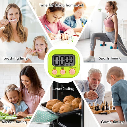 6 Pack Digital Timer for Kids Classroom,Kitchen Timers for Cooking