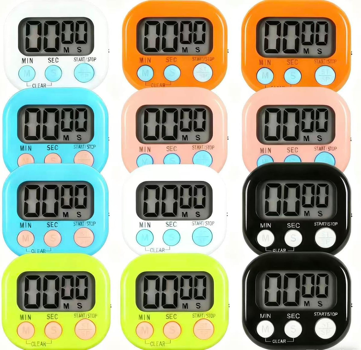 6 Pack Digital Timer for Kids Classroom,Kitchen Timers for Cooking
