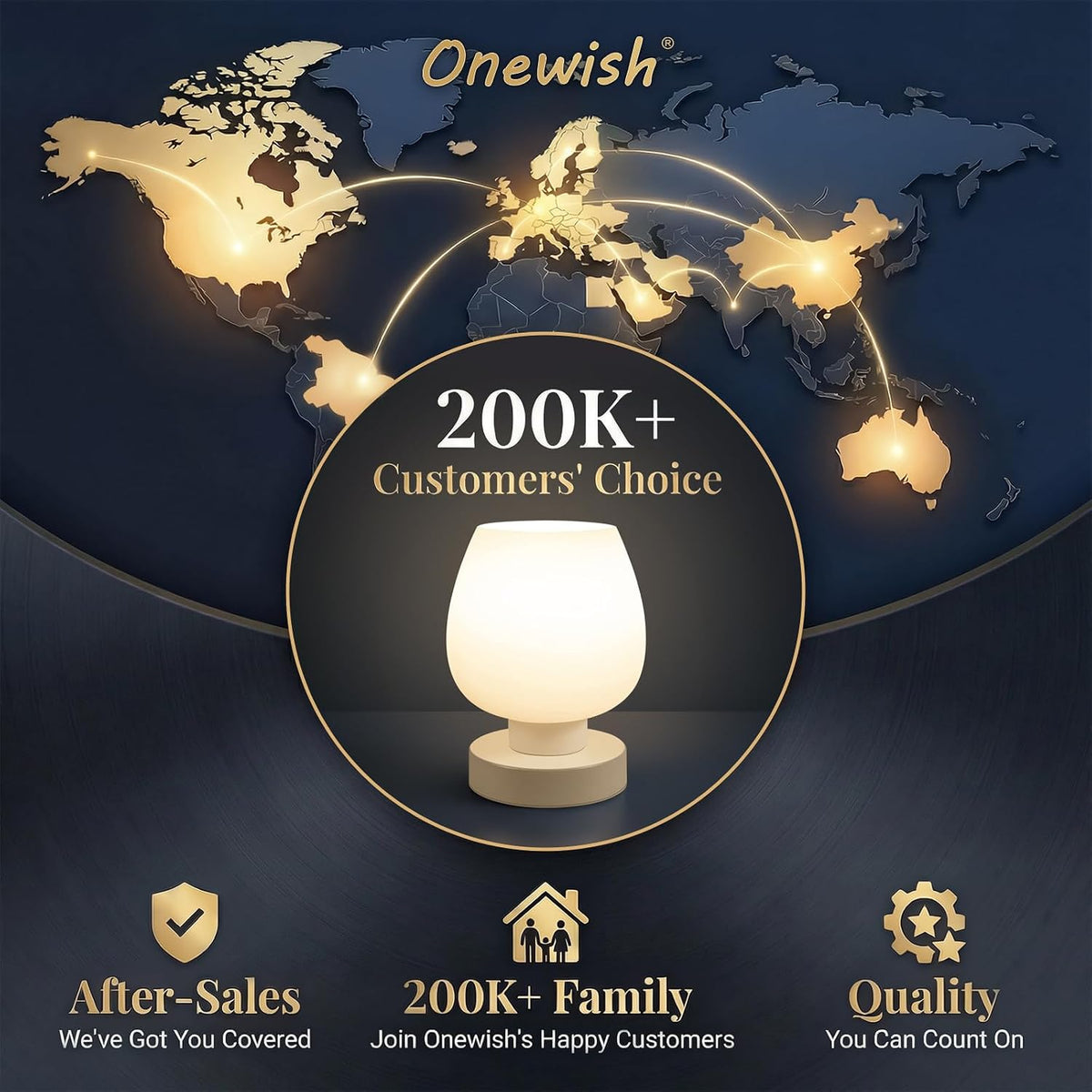 Small Bedside Lamp for Bedroom, 3-Way Dimmable Touch Control, 600 Lumen Bright Opal Glass Shade, 7.5 Inch Ultra Compact Nightstand Lamp, Warm White 2700K LED Bulb Included, Modern Design