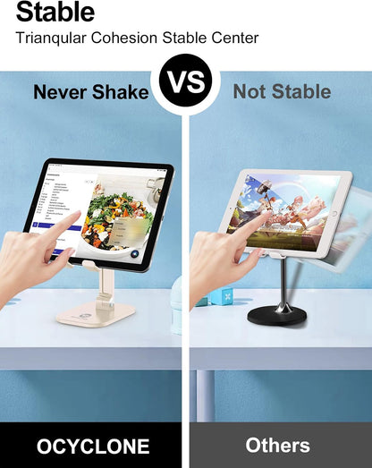 Phone Stand for Desk, Foldable Cell Phone Stand Holder, Black