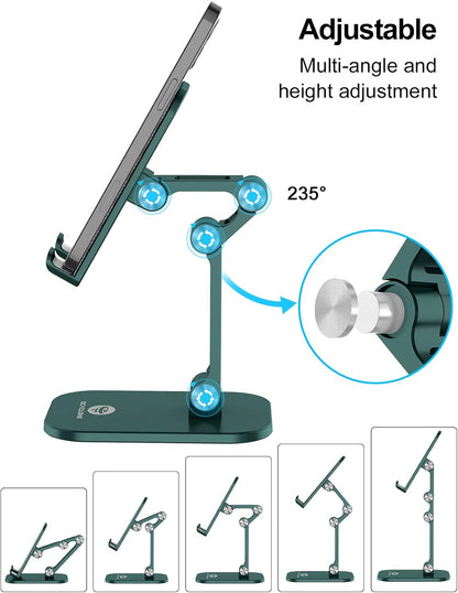 Phone Stand for Desk, Foldable Cell Phone Stand Holder, Black