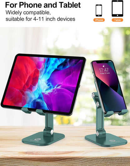 Phone Stand for Desk, Foldable Cell Phone Stand Holder, Black
