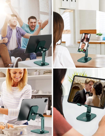 Phone Stand for Desk, Foldable Cell Phone Stand Holder, Black
