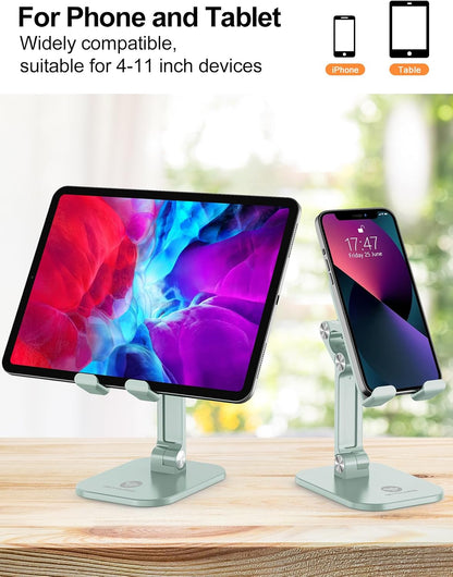 Phone Stand for Desk, Foldable Cell Phone Stand Holder, Black