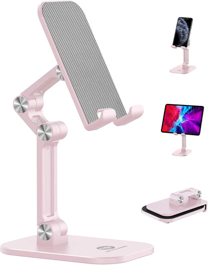 Phone Stand for Desk, Foldable Cell Phone Stand Holder, Black