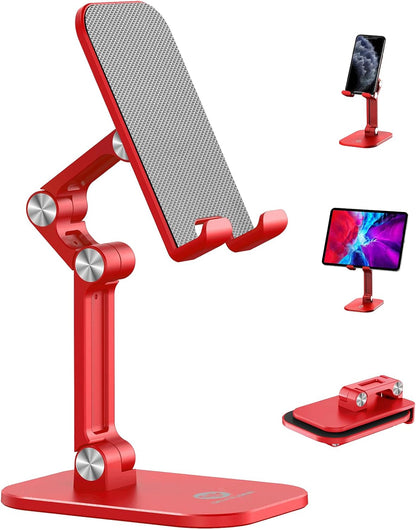 Phone Stand for Desk, Foldable Cell Phone Stand Holder, Black