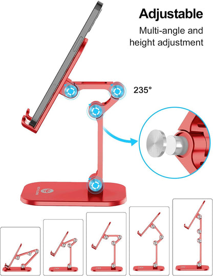 Phone Stand for Desk, Foldable Cell Phone Stand Holder, Black