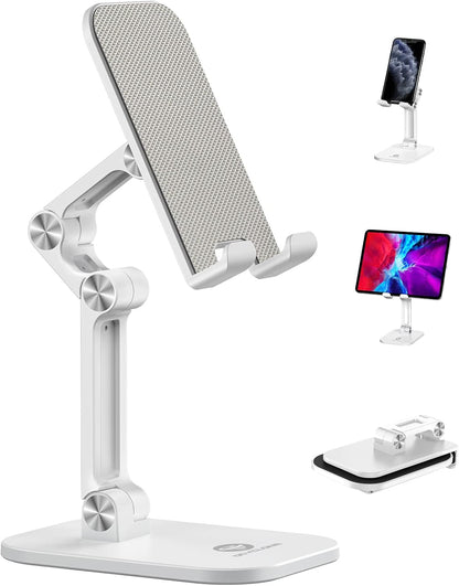 Phone Stand for Desk, Foldable Cell Phone Stand Holder, Black