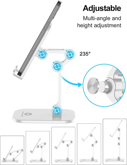 Phone Stand for Desk, Foldable Cell Phone Stand Holder, Black