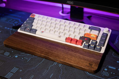 GamaKay Wooden Wrist Rest Pad, 12.8" Compact Walnut Wood Hand Wrist Rest