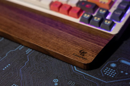 GamaKay Wooden Wrist Rest Pad, 12.8" Compact Walnut Wood Hand Wrist Rest