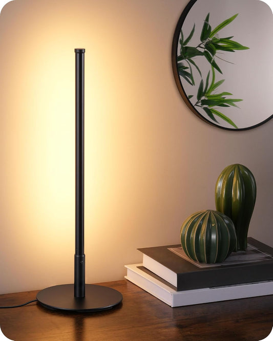 LED Table Lamps for Living Room, Modern Dimmable Desk Lamp, Black