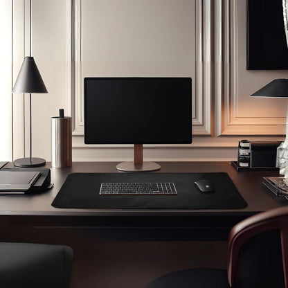 Real Leather Desk Pad Thick Double Layer Desk Mat Cognac.