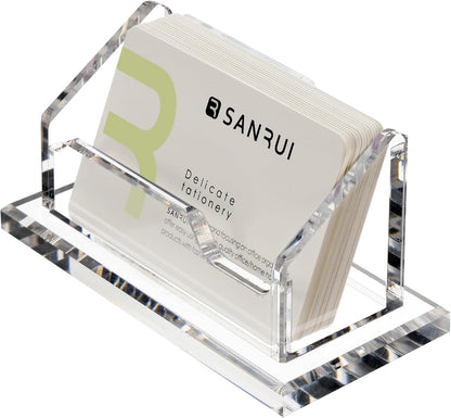 Acrylic Business Card Holder for Desk, Holds 60 Cards, Clear