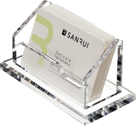 Acrylic Business Card Holder for Desk, Holds 60 Cards, Clear