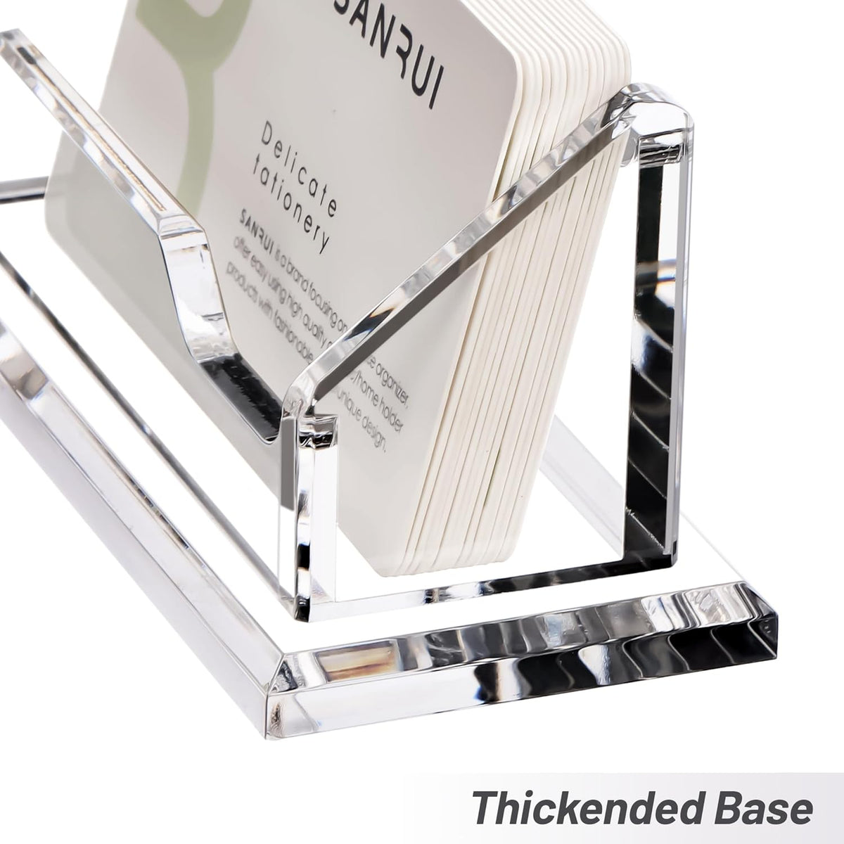 Acrylic Business Card Holder for Desk, Holds 60 Cards, Clear