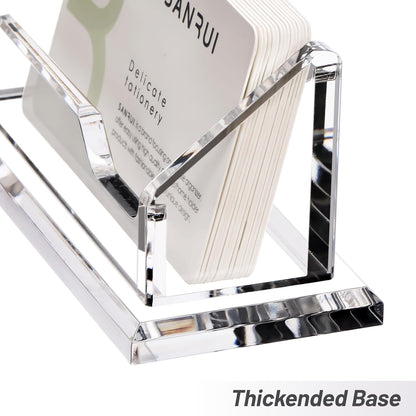 Acrylic Business Card Holder for Desk, Holds 60 Cards, Clear
