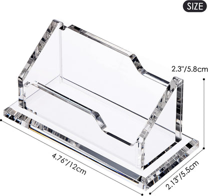 Acrylic Business Card Holder for Desk, Holds 60 Cards, Clear