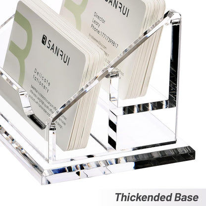 Acrylic Business Card Holder for Desk, Holds 60 Cards, Clear