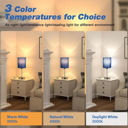 Dicoool Bedside Table Lamp for Bedroom - Small Desk Lamp with USB Ports
