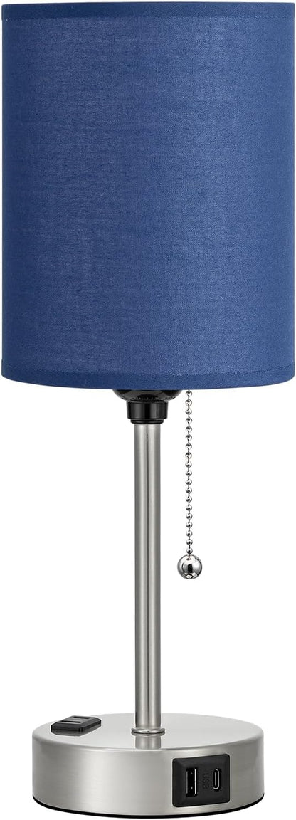 Dicoool Bedside Table Lamp for Bedroom - Small Desk Lamp with USB Ports