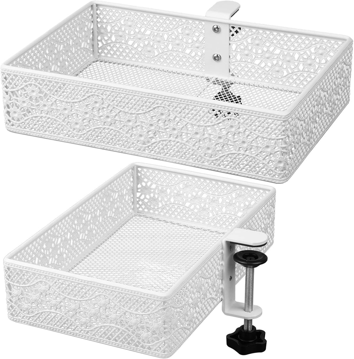 Under Desk Drawer, Clamp on Desk Organizer Under Table Hanging Desk Storage