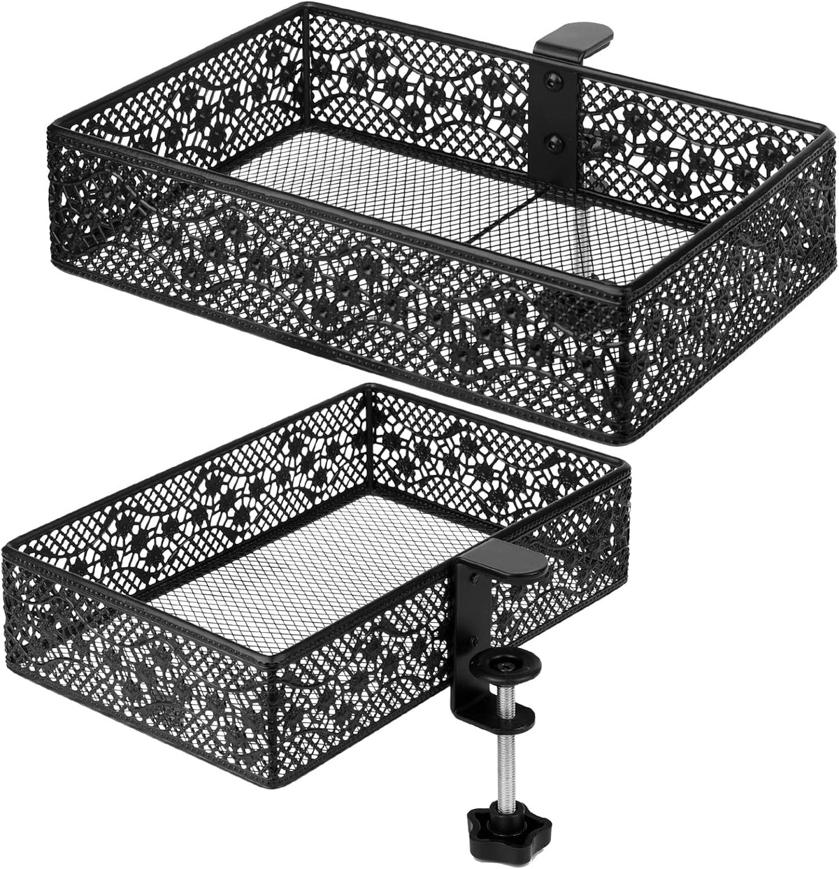 Under Desk Drawer, Clamp on Desk Organizer Under Table Hanging Desk Storage