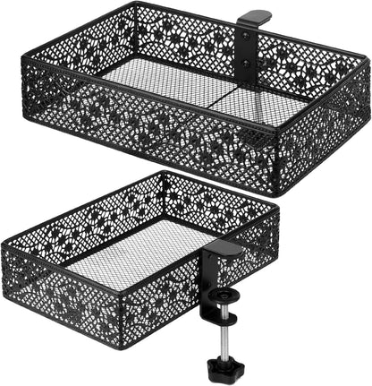 Under Desk Drawer, Clamp on Desk Organizer Under Table Hanging Desk Storage
