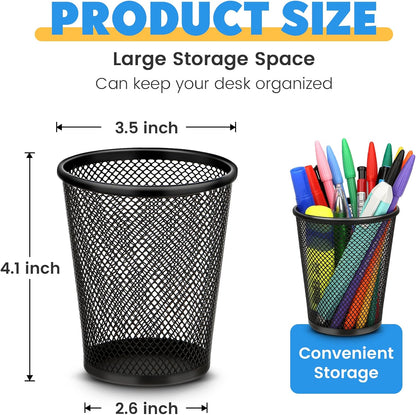 Pen Holder for Desk, Pencil Holder for Desk, 4 Pack Pencil Cup for Pen