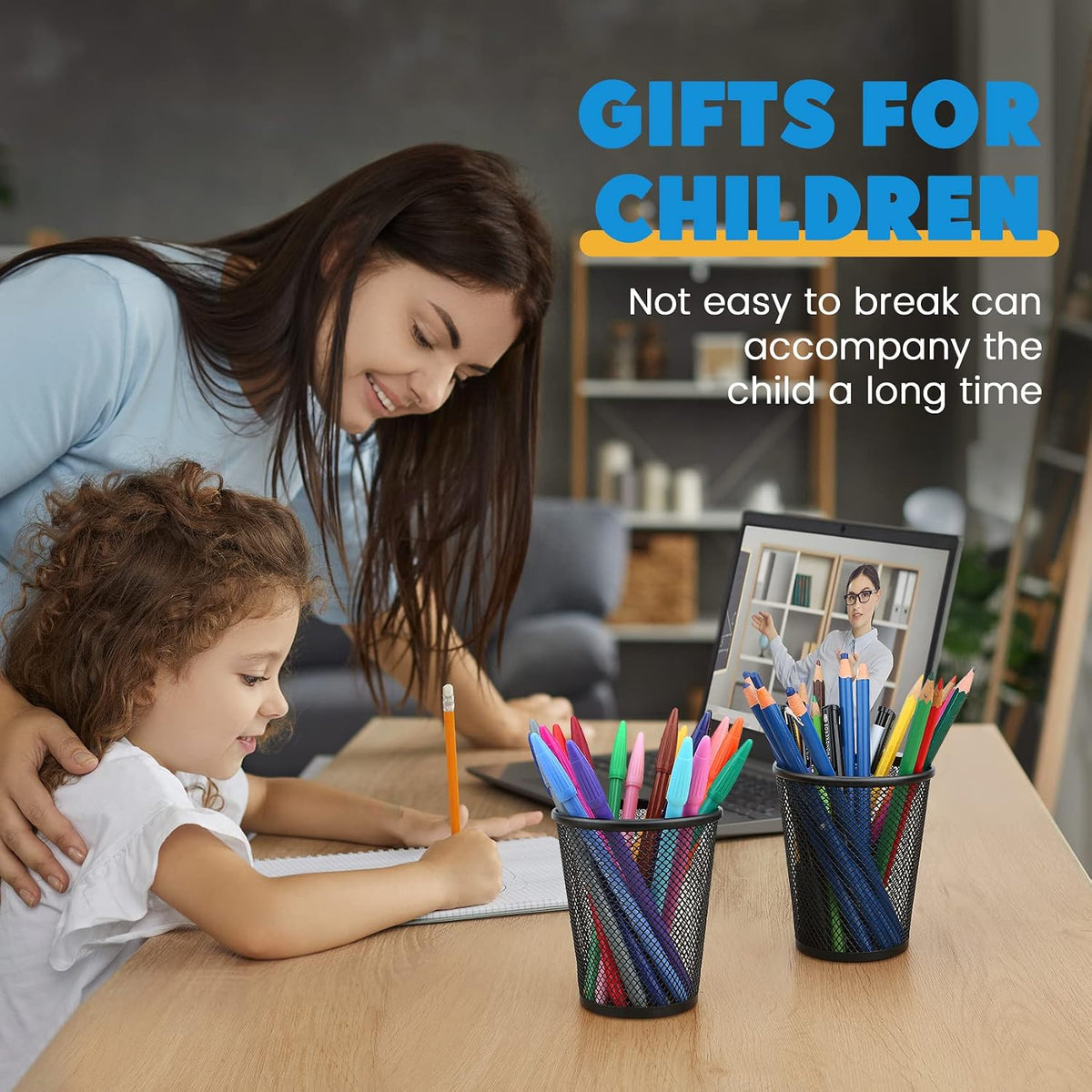 Pen Holder for Desk, Pencil Holder for Desk, 4 Pack Pencil Cup for Pen