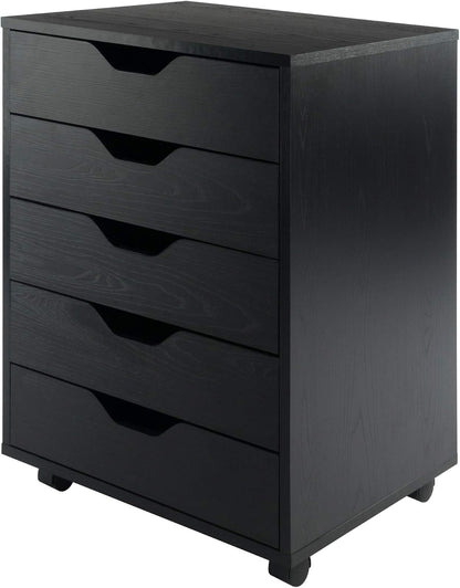 Halifax 5-Drawer Storage Cabinet, Black (20519)