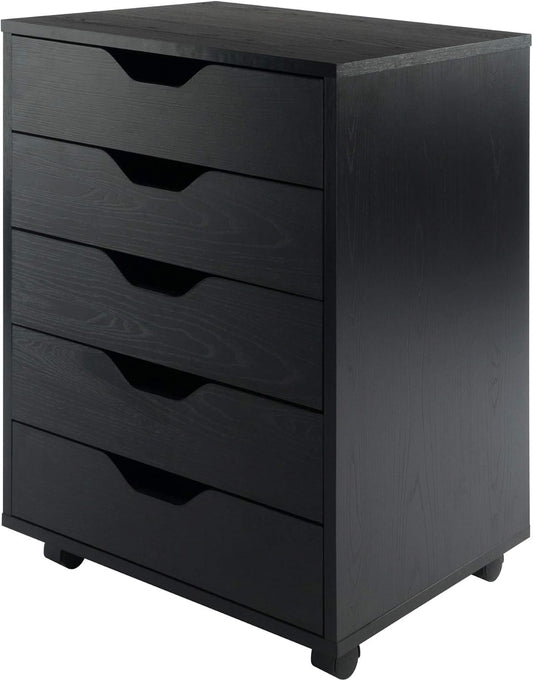 Halifax 5-Drawer Storage Cabinet, Black (20519)