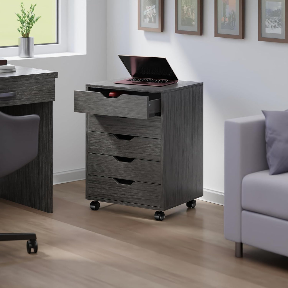 Halifax 5-Drawer Storage Cabinet, Black (20519)