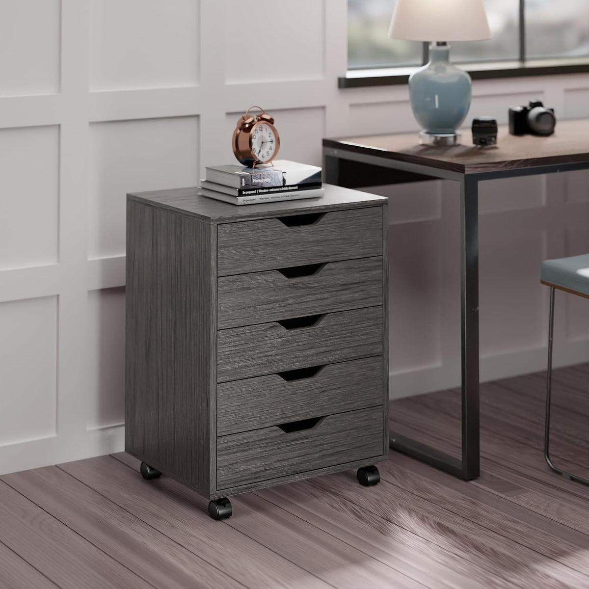 Halifax 5-Drawer Storage Cabinet, Black (20519)