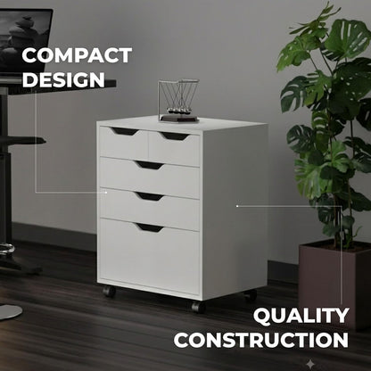 Halifax 5-Drawer Storage Cabinet, Black (20519)