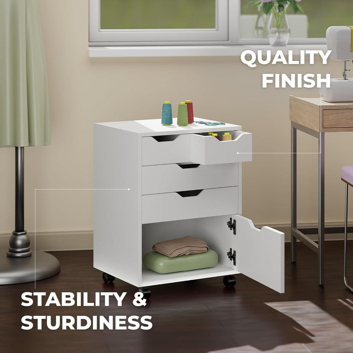 Halifax 5-Drawer Storage Cabinet, Black (20519)
