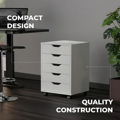 Halifax 5-Drawer Storage Cabinet, Black (20519)