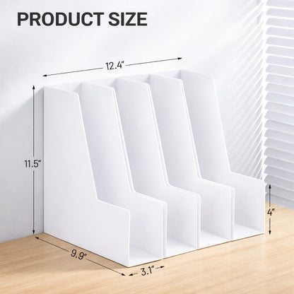 Vertical Magazine File Holder, 4 Pack, Black