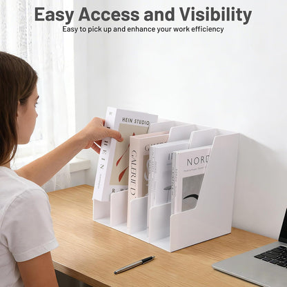 Vertical Magazine File Holder, 4 Pack, Black