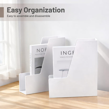 Vertical Magazine File Holder, 4 Pack, Black