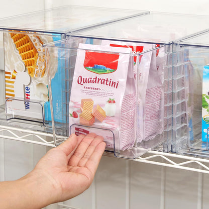 Stackable Clear Pantry Storage Drawers, Large