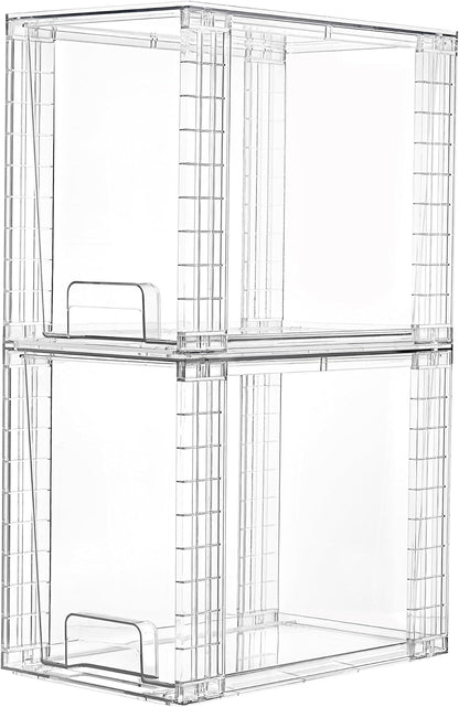 Stackable Clear Pantry Storage Drawers, Large