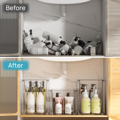 Stackable Clear Pantry Storage Drawers, Large