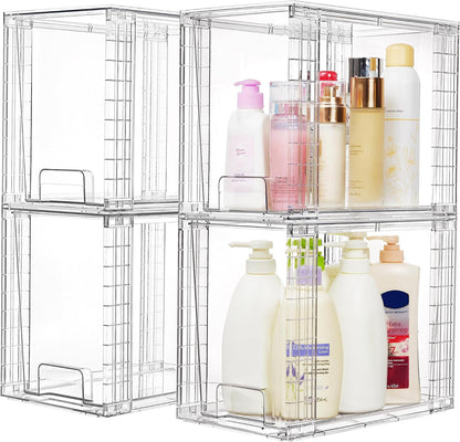 Stackable Clear Pantry Storage Drawers, Large