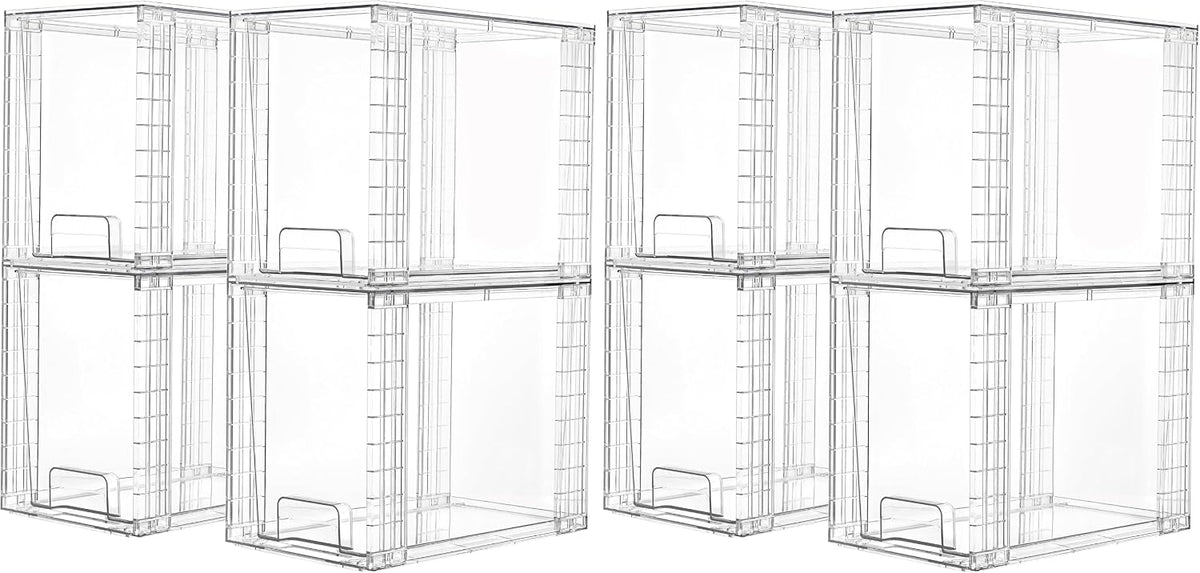 Stackable Clear Pantry Storage Drawers, Large