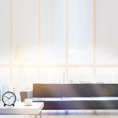 Outwit Analog Alarm Clock, 4 inch Super Silent Non Ticking Small Clock with Night Light, Battery Operated, Simply Design, for Bedroom, Bedside, Desk
