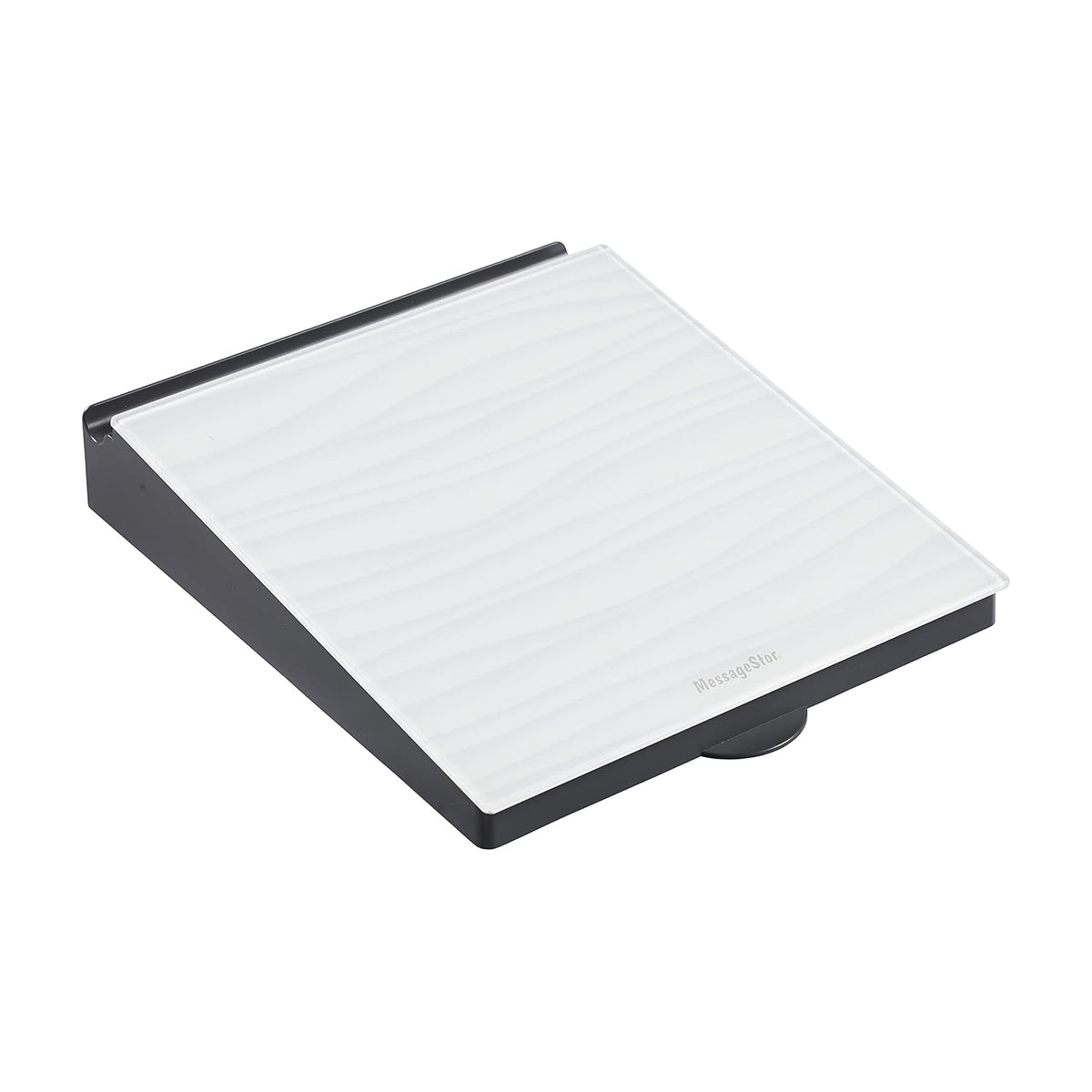 MessageStor Dry-Erase Glass Board Memo Station, Desk Organizer, White
