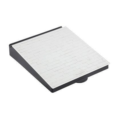 MessageStor Dry-Erase Glass Board Memo Station, Desk Organizer, White